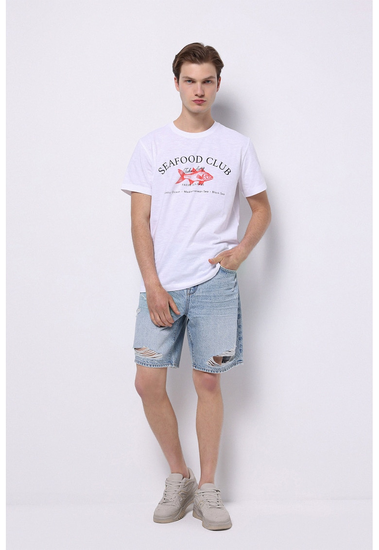 Bermude cu detalii striate Bermude cu detalii striate