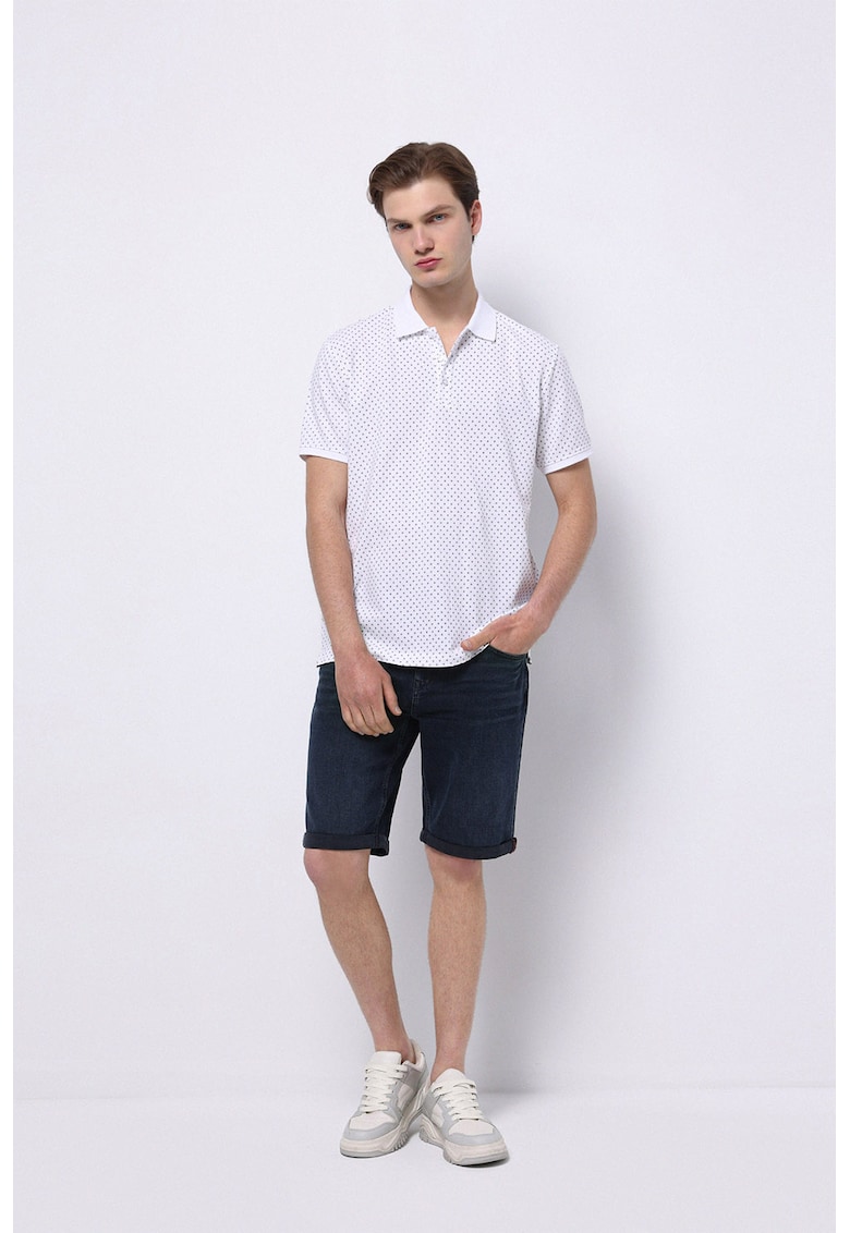 Pantaloni scurti din denim cu aspect decolorat