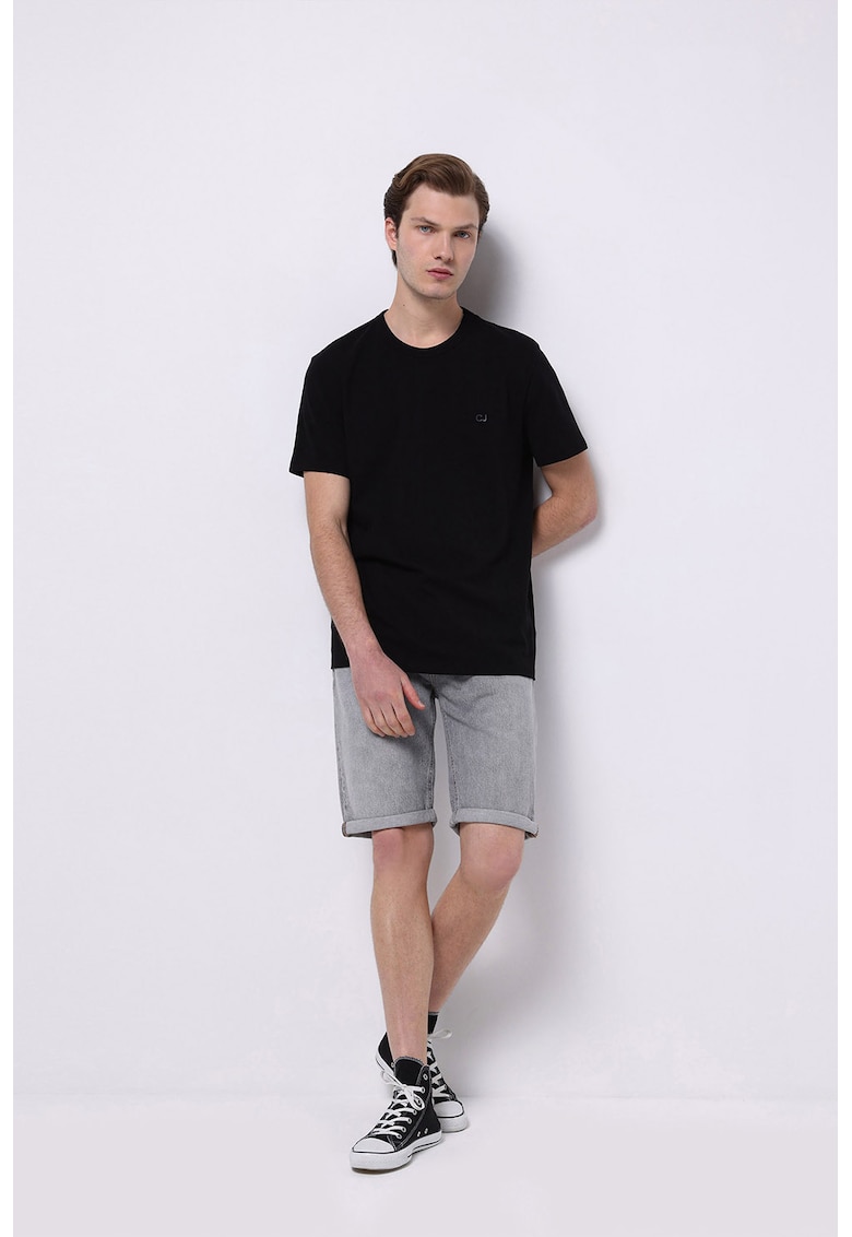 Pantaloni scurti din denim cu talie joasa