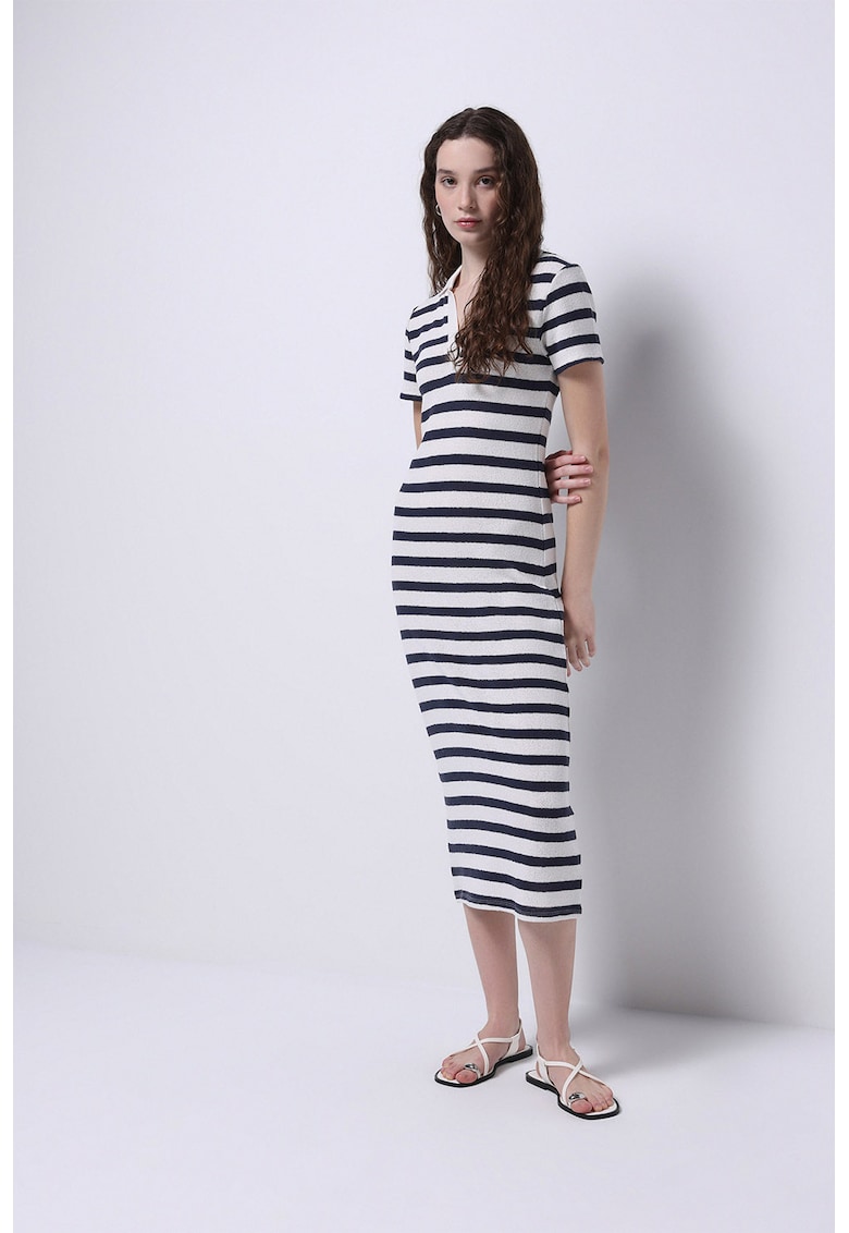 Rochie lunga din amestec de bumbac