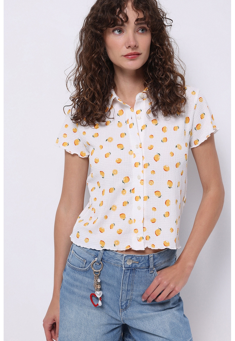 Camasa cu maneci scurte si model fructat