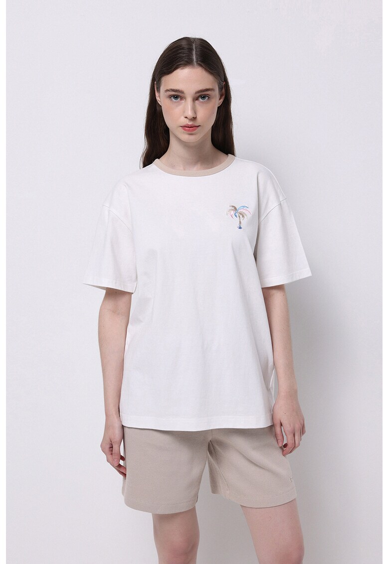 Tricou cu imprimeu grafic - Alb