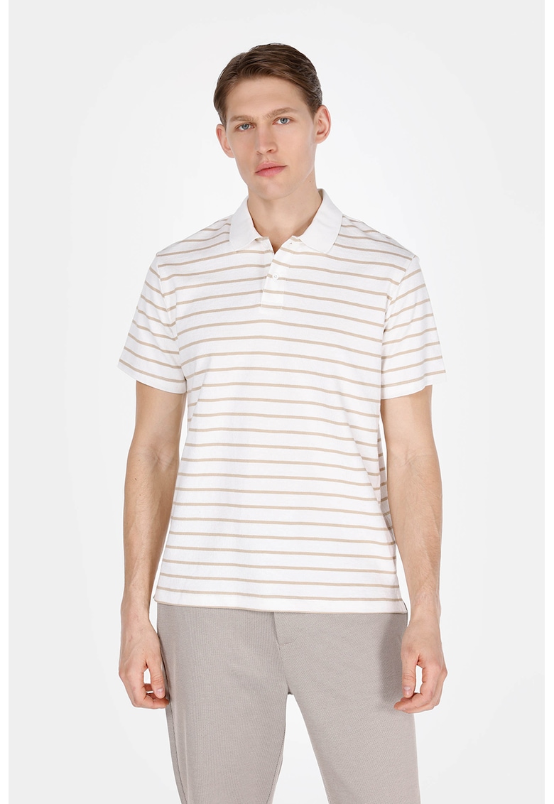 Tricou polo cu dungi