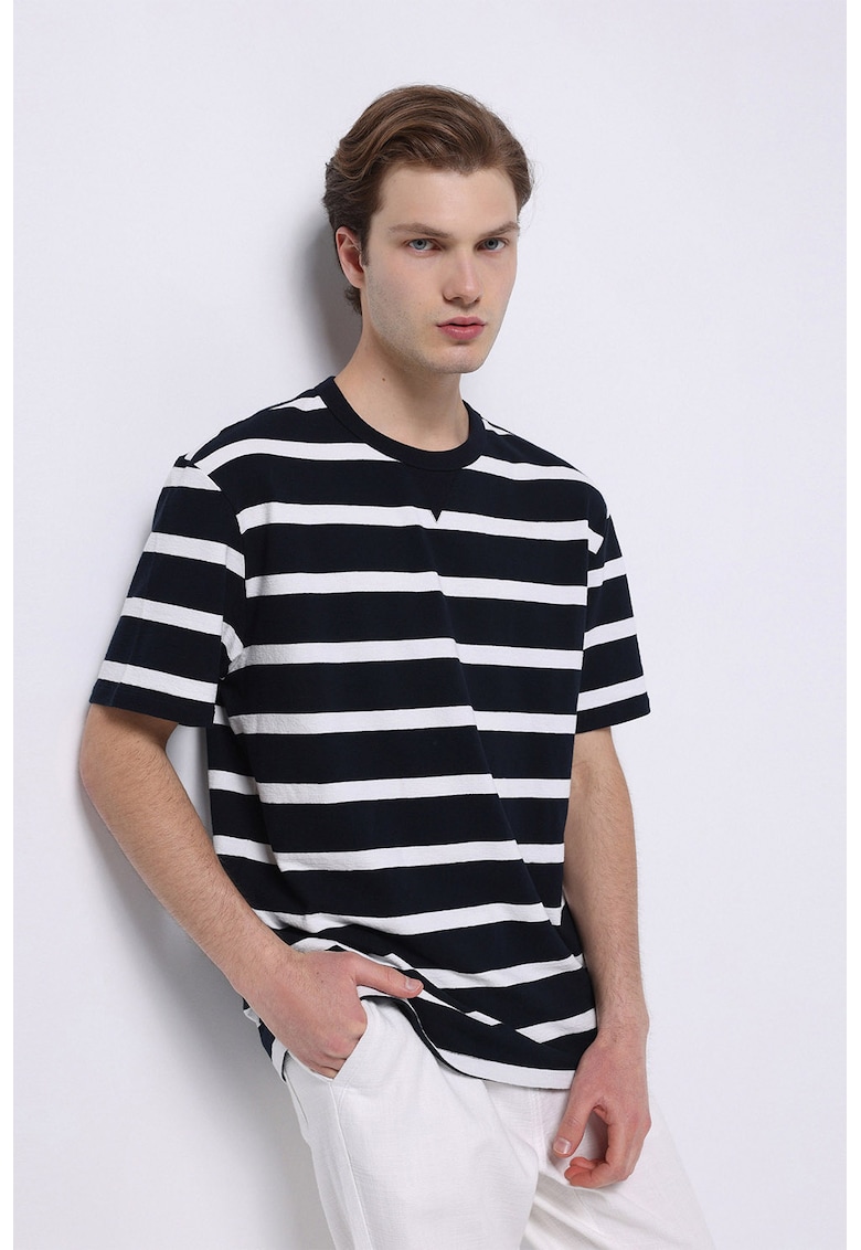 Tricou din bumbac cu dungi