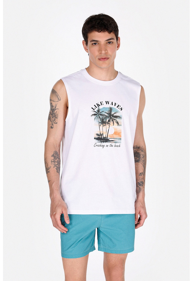 Tricou cu imprimeu grafic - fara maneci Tricou cu imprimeu grafic - fara maneci