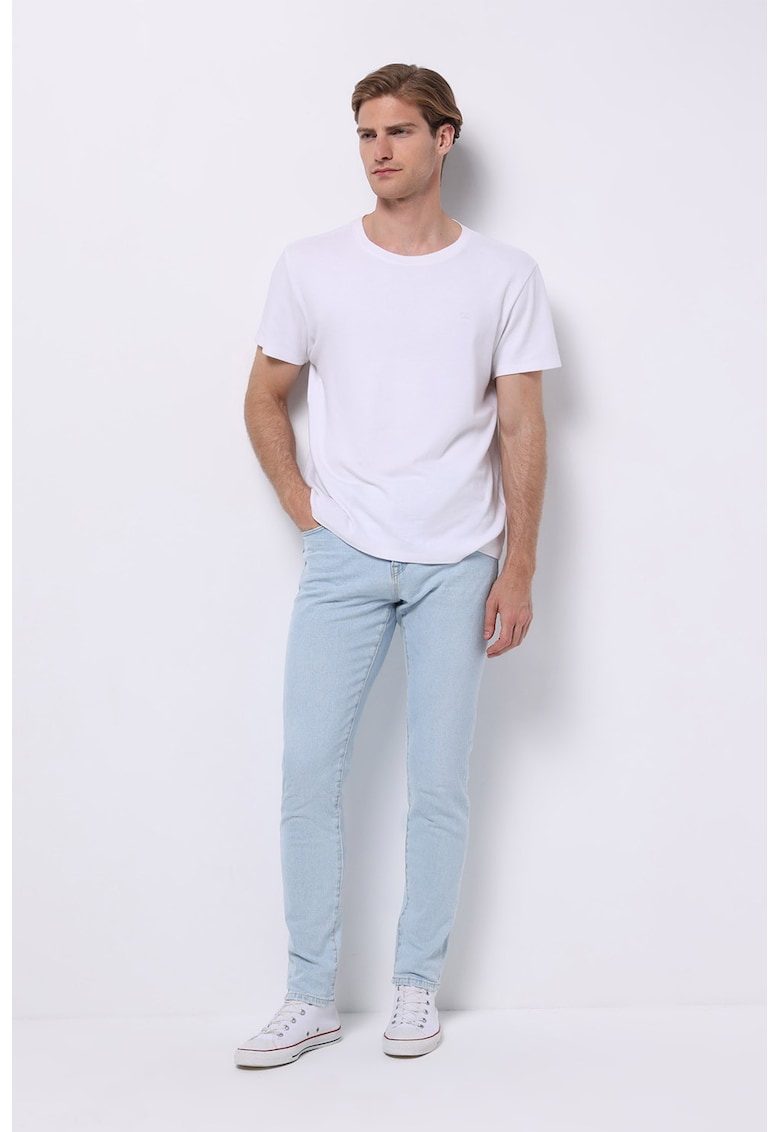Blugi slim-fit cu model uni Blugi slim-fit cu model uni