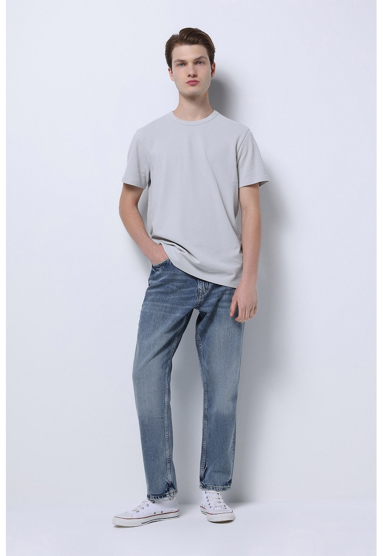 Blugi conici relaxed-fit 054 Neil - Albastru melange