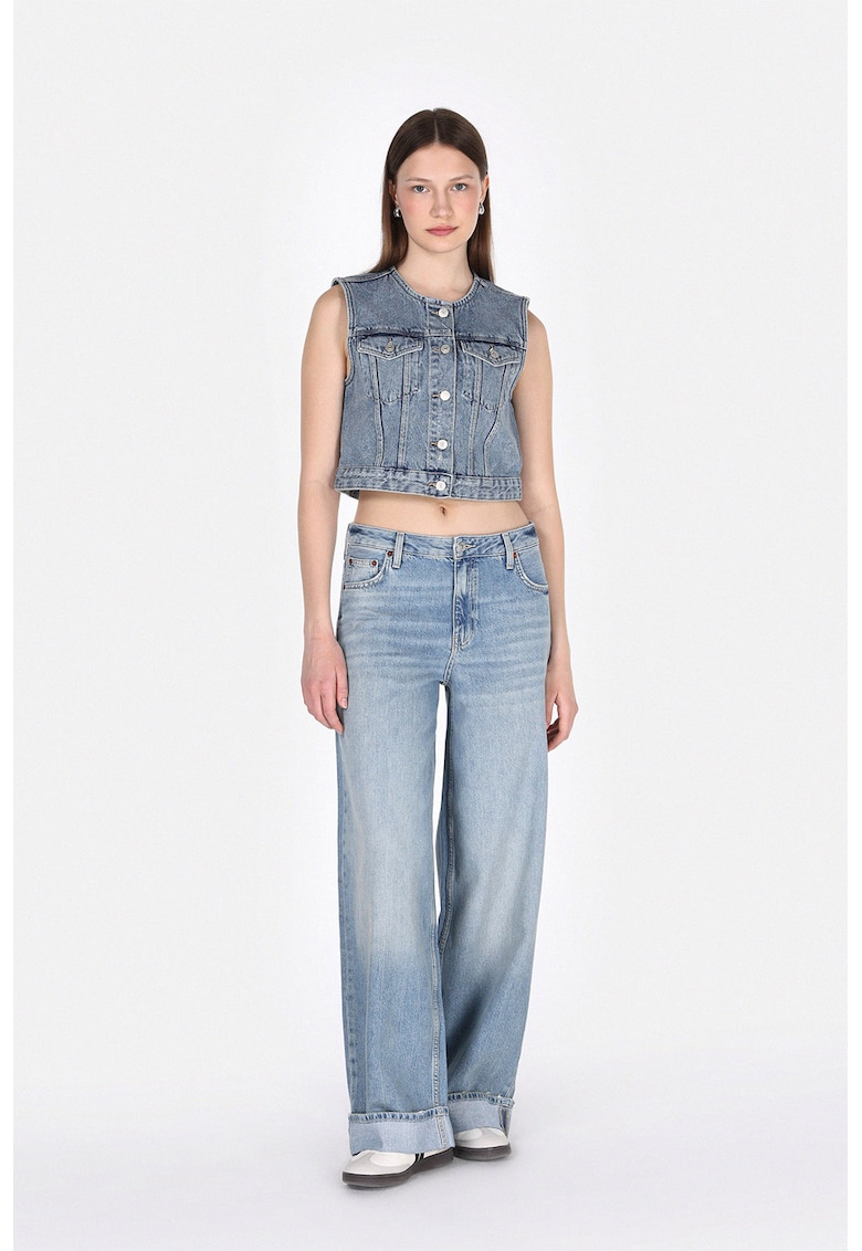 Blugi relaxed-fit cu talie medie