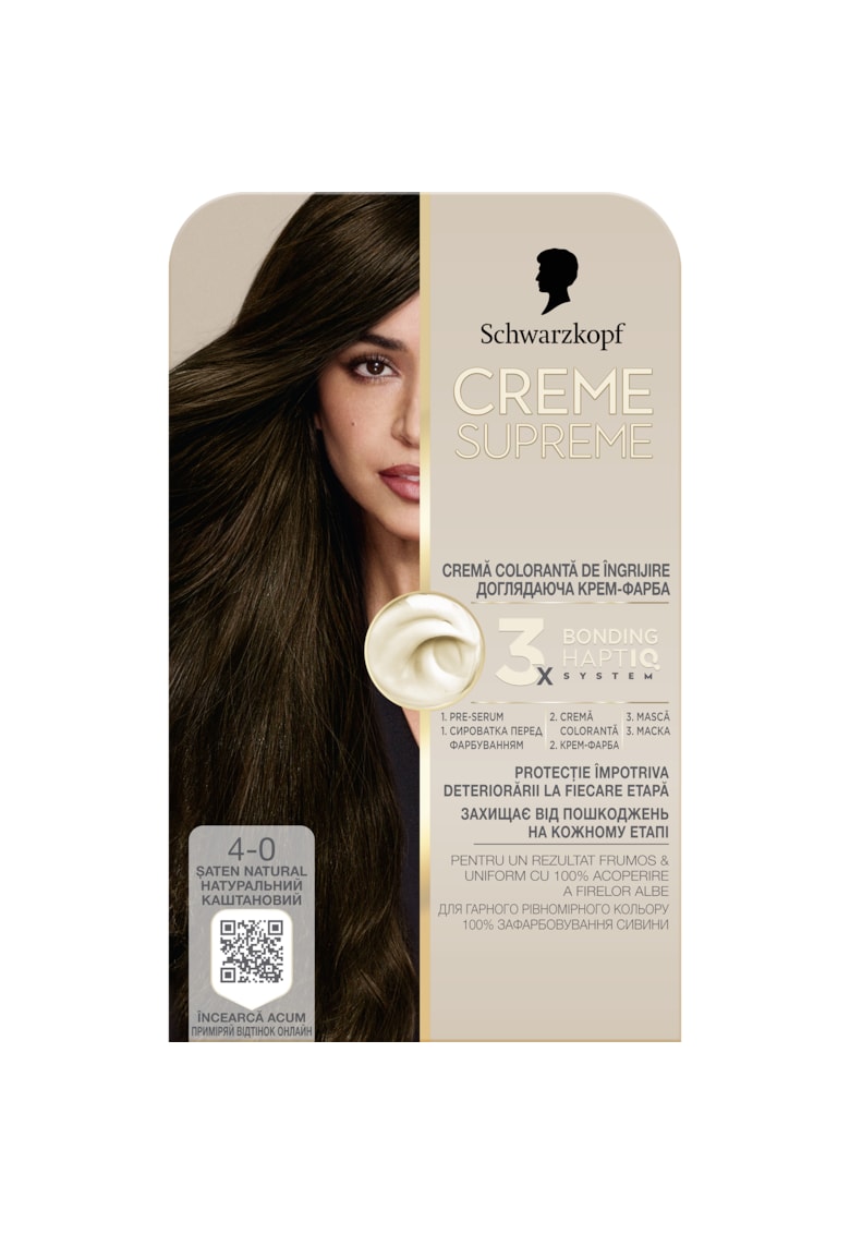 Vopsea de par permanenta cu amoniac Schwarzkopf 182 ml - 4-0 - 182 ml