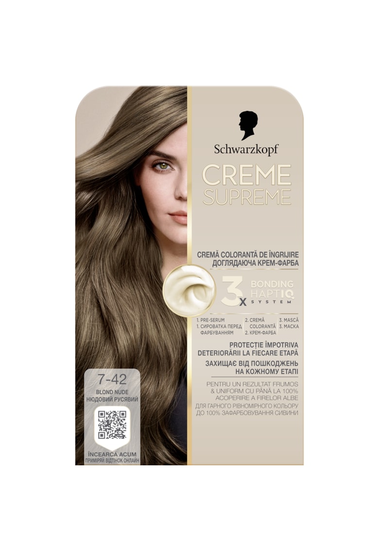 Vopsea de par permanenta cu amoniac Schwarzkopf 182 ml - 7-42 - 182 ml