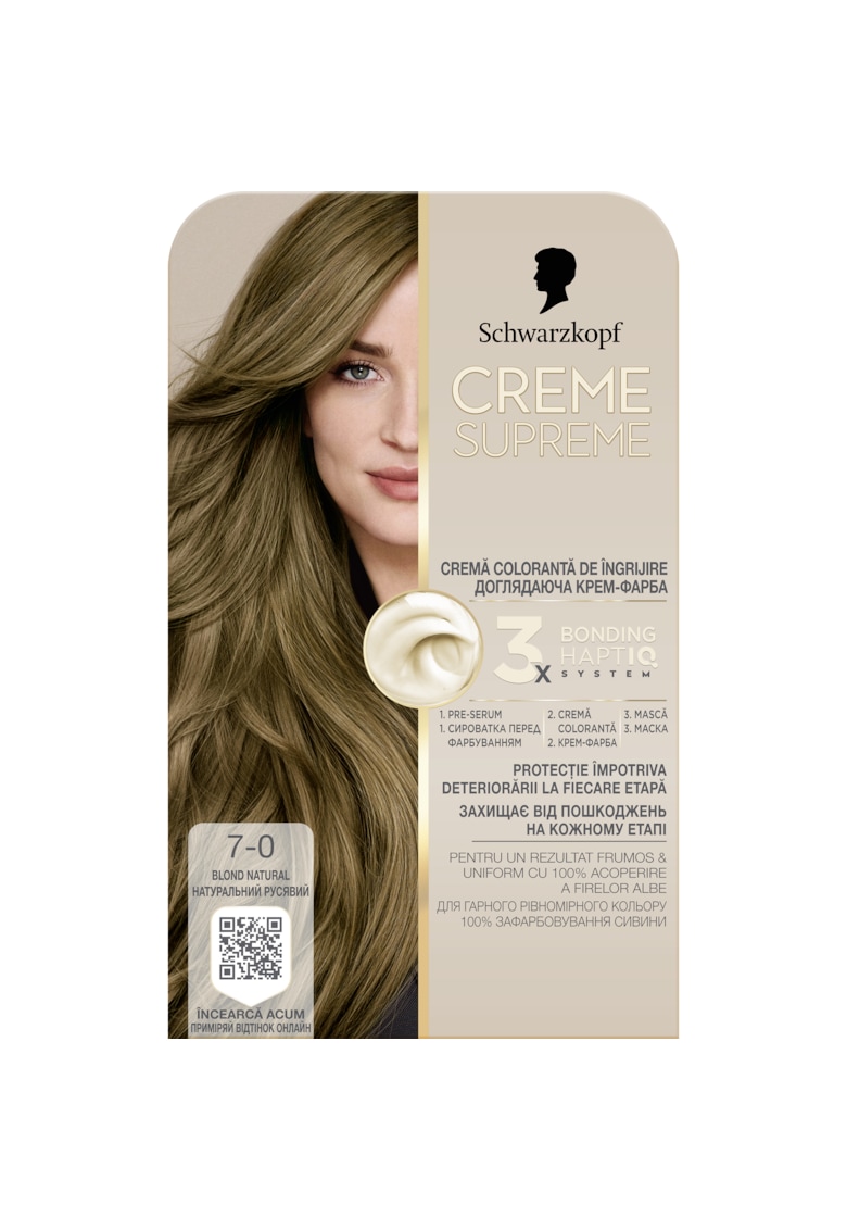 Vopsea de par permanenta cu amoniac Schwarzkopf 182 ml - 7-0 - 182 ml