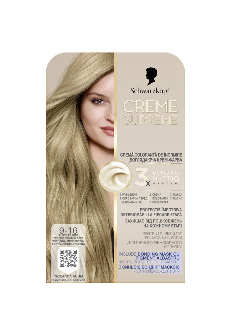 Vopsea de par permanenta cu amoniac Schwarzkopf 182 ml - 9-16 - 182 ml