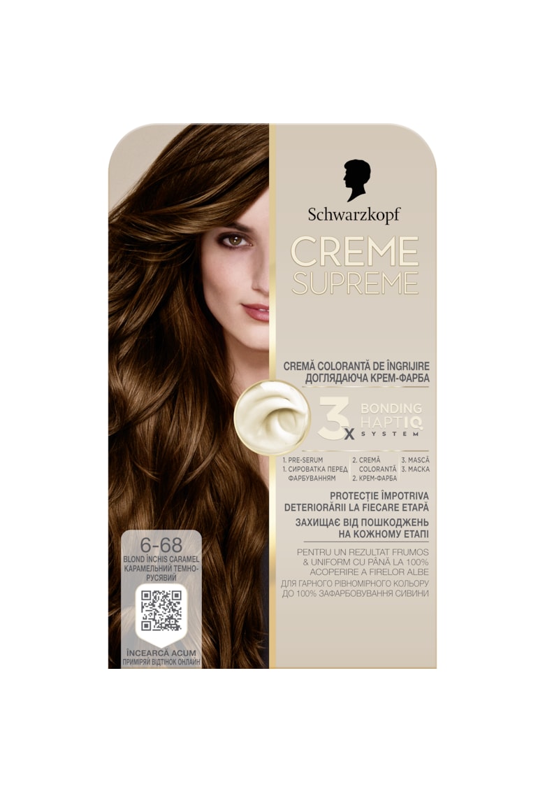 Vopsea de par permanenta cu amoniac Schwarzkopf 182 ml - 6-68 - 182 ml