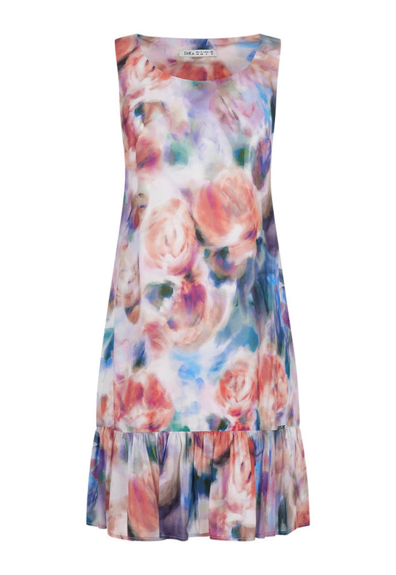 Rochie din chiffon cu motive florale