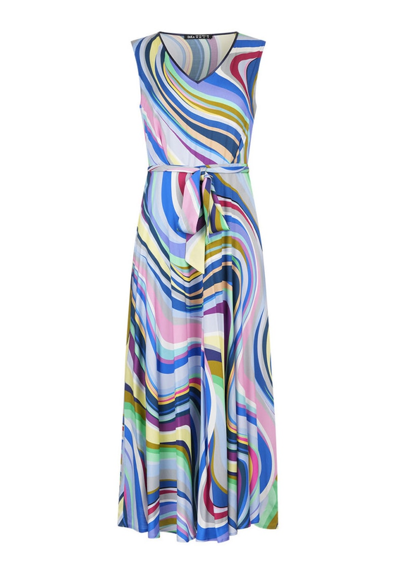 DiKa Rochie max din viscoza cu imprimeu abstract