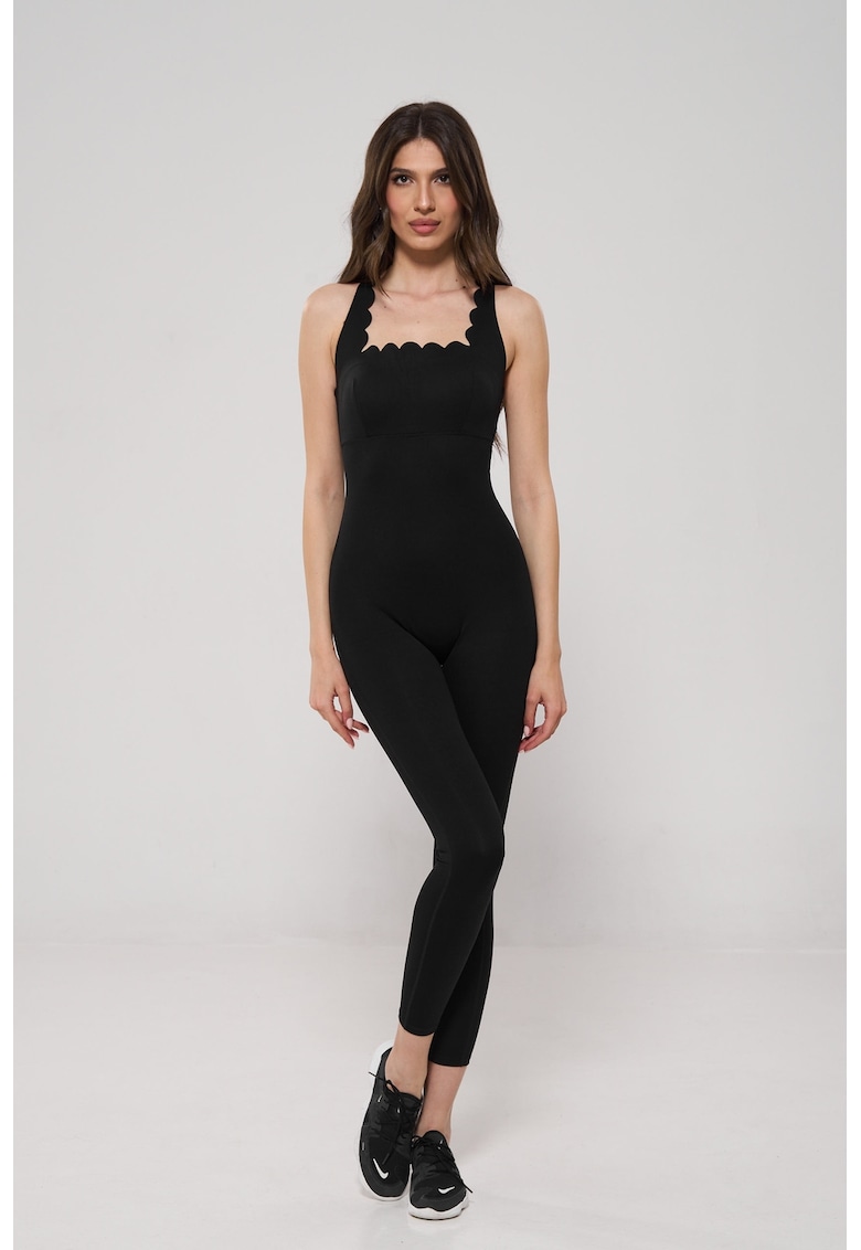 Set de top cu decolteu patrat si colanti - 2 piese