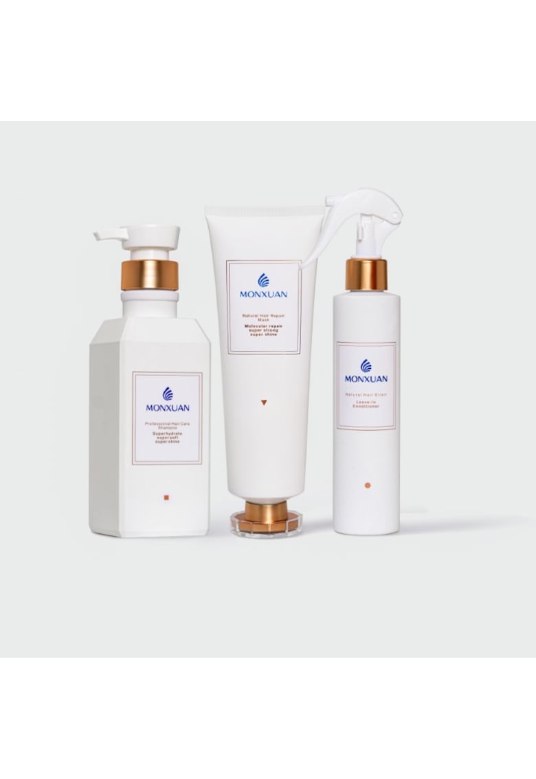 Set pentru ingrijirea parului : 1 Sampon 380 ml - 1 Masca 260 ml - Spray pentru par deteriorat leave-in 200 ml