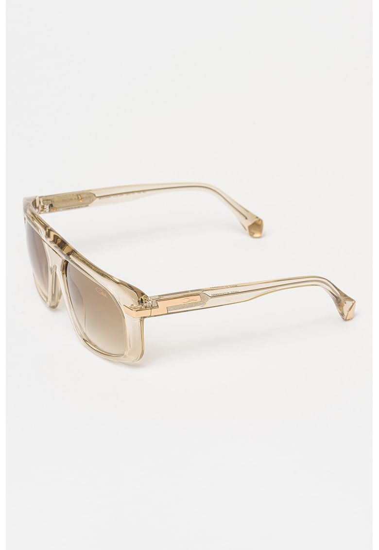 Ochelari de soare aviator supradimensionati cu model unisex - Negru/Portocaliu mandarina