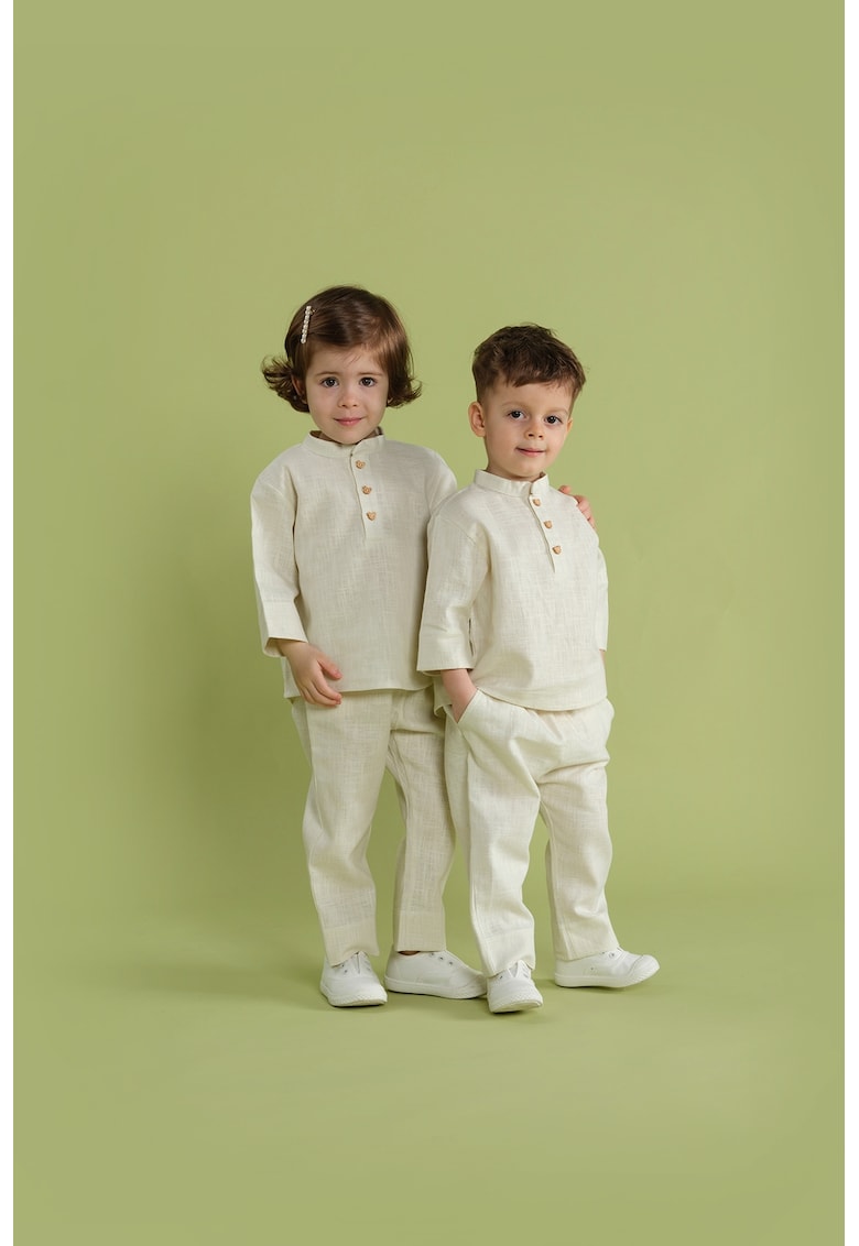 Set de imbracaminte din in - 2 Piese - Bej deschis