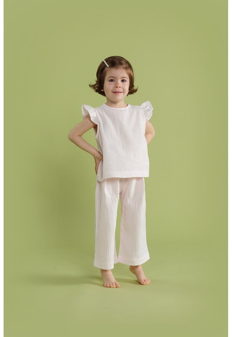 Set de pantaloni si tricou din bumbac organic - 2 Piese