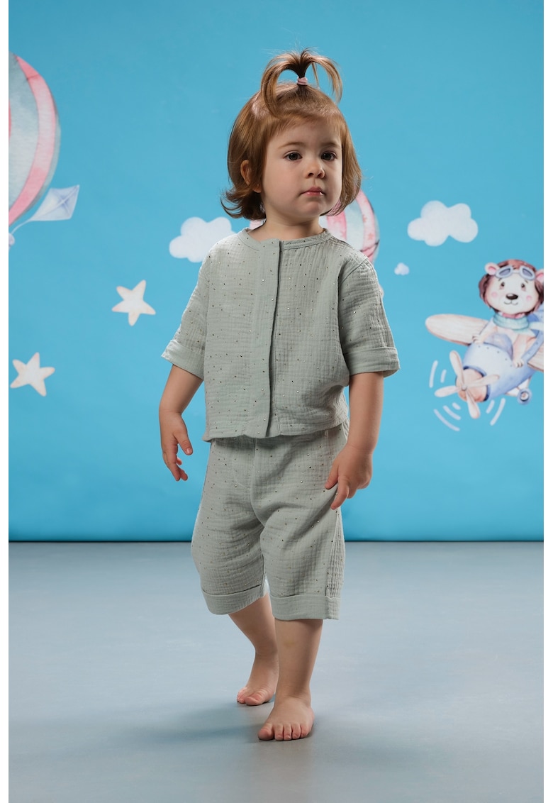 Set de pantaloni si camasa din bumbac