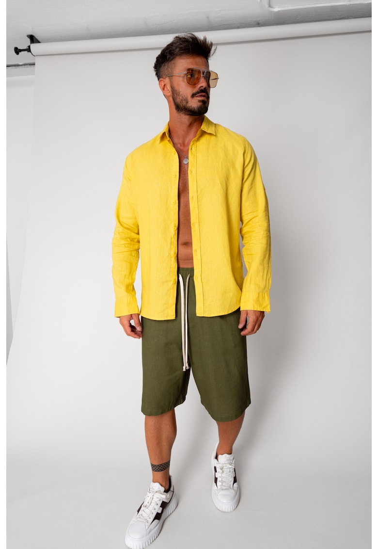 Pantaloni scurt din IN cu snur Kaki 17256