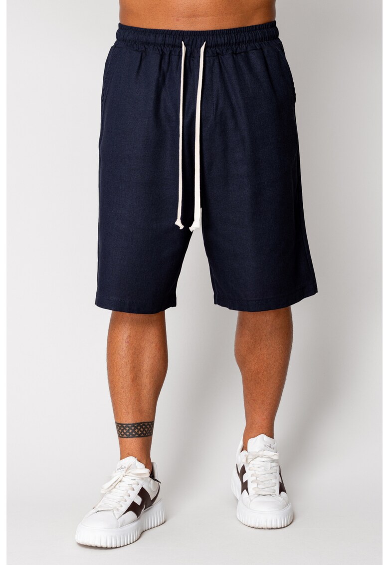 Pantaloni scurt din IN cu snur Navy 17238