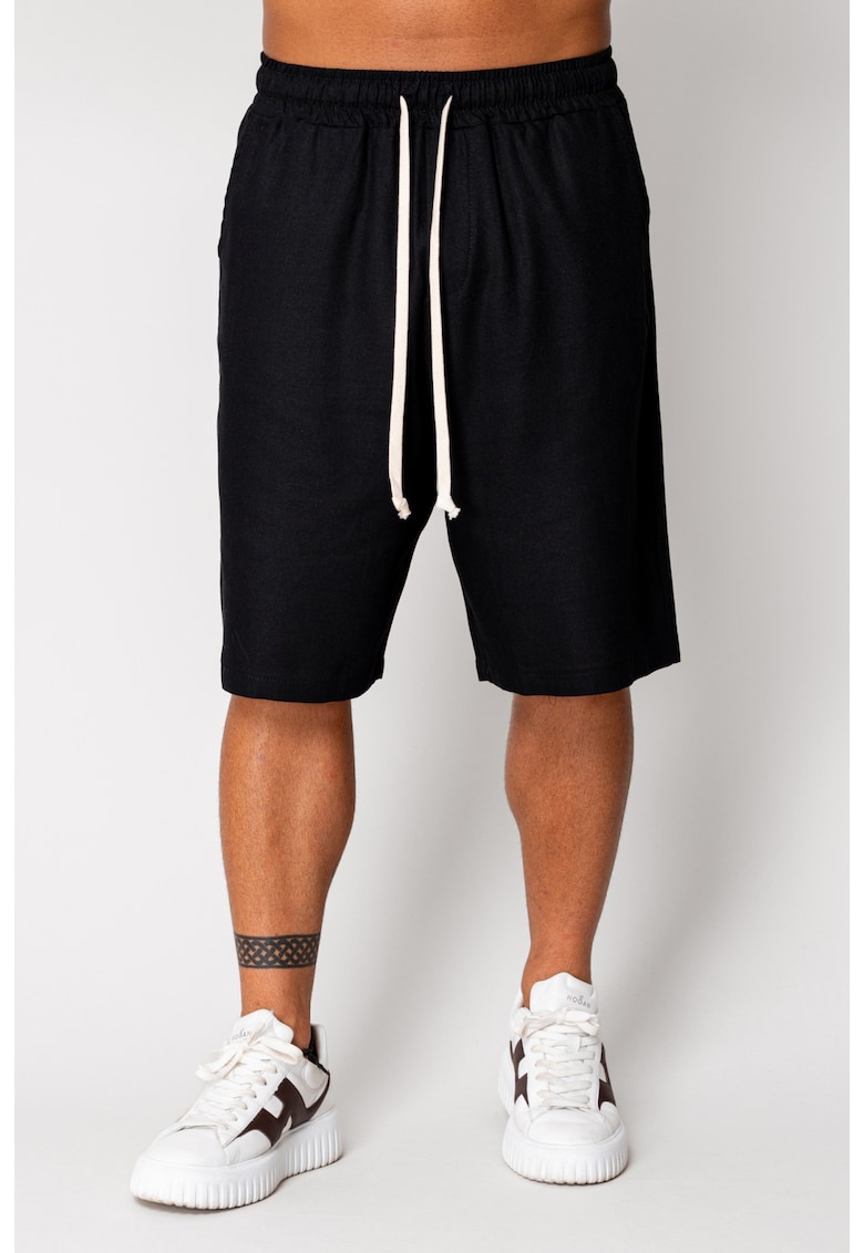Pantaloni scurt din IN cu snur Black 17252