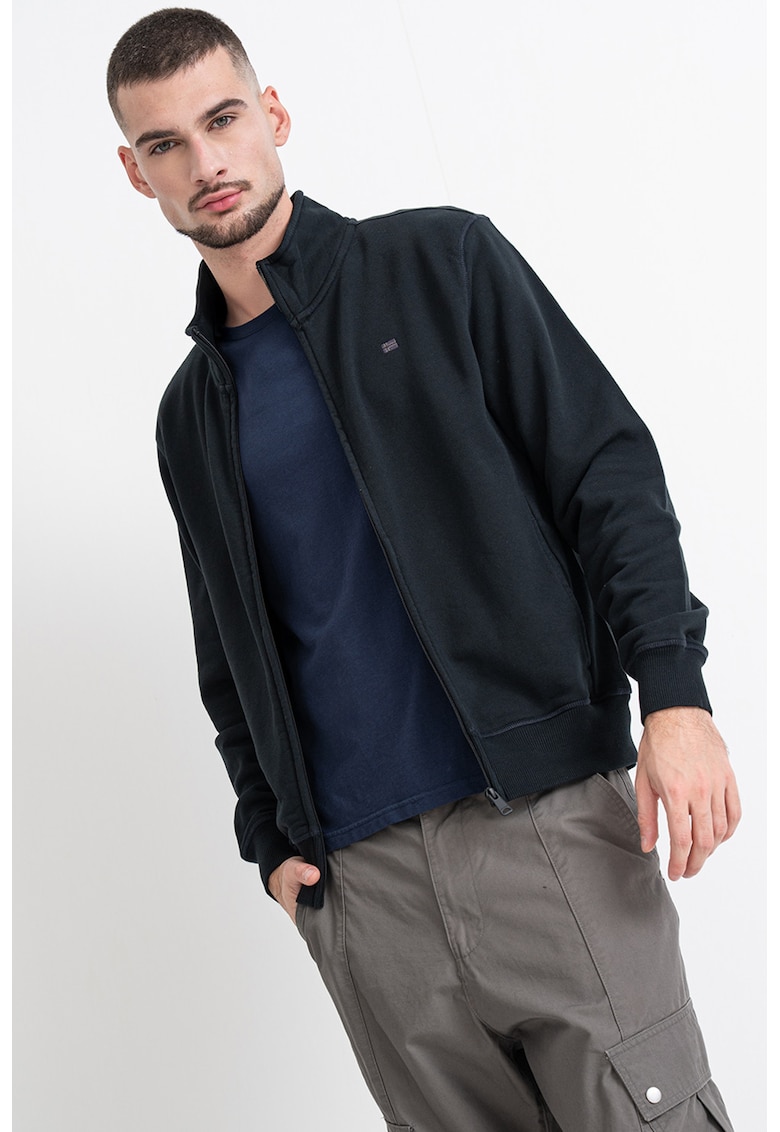 Bluza de trening cu guler scurt si fermoar Nedles