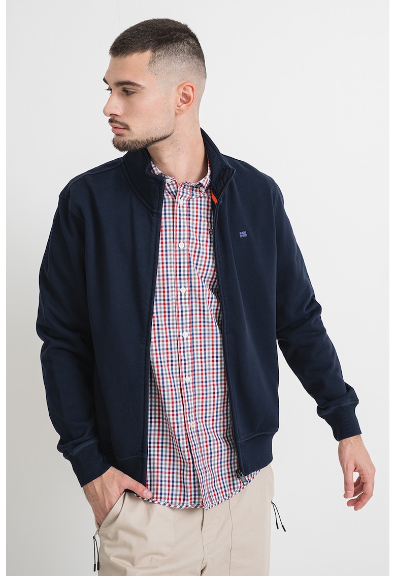 Bluza de trening cu guler scurt si fermoar Nedles