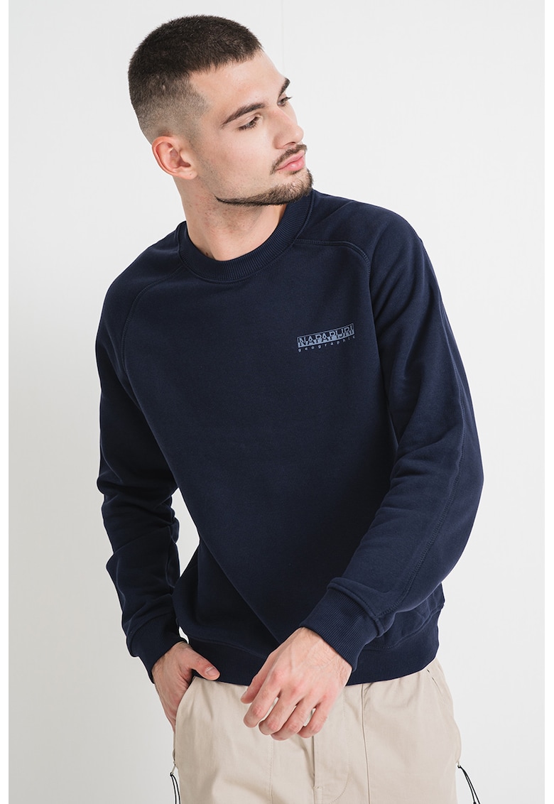 Bluza de trening cu decolteu la baza gatului si imprimeu grafic