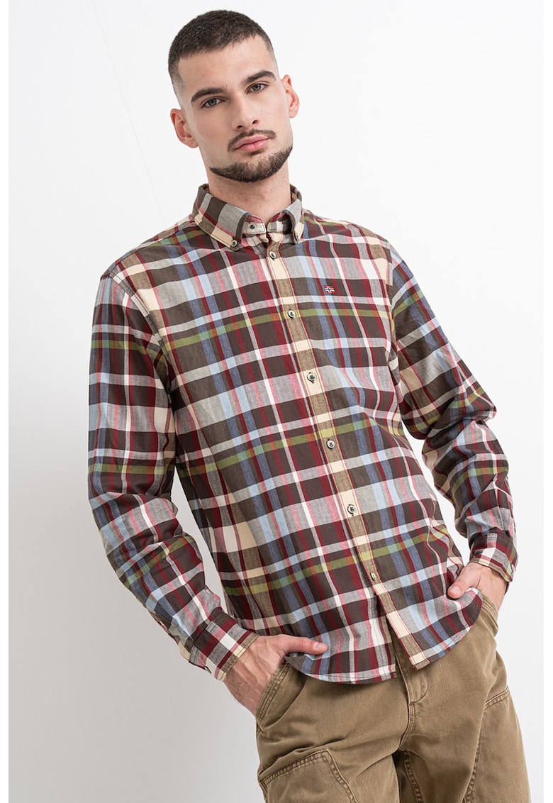 Camasa Oxford cu model in carouri pentru trekking