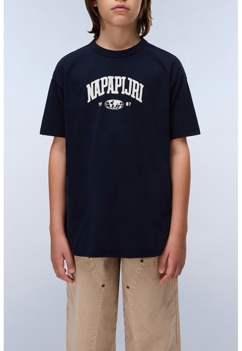 Tricou cu imprimeu logo pe partea din fata si pe partea din spate