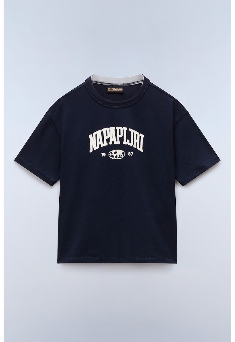 Tricou cu imprimeu logo pe partea din fata si pe partea din spate