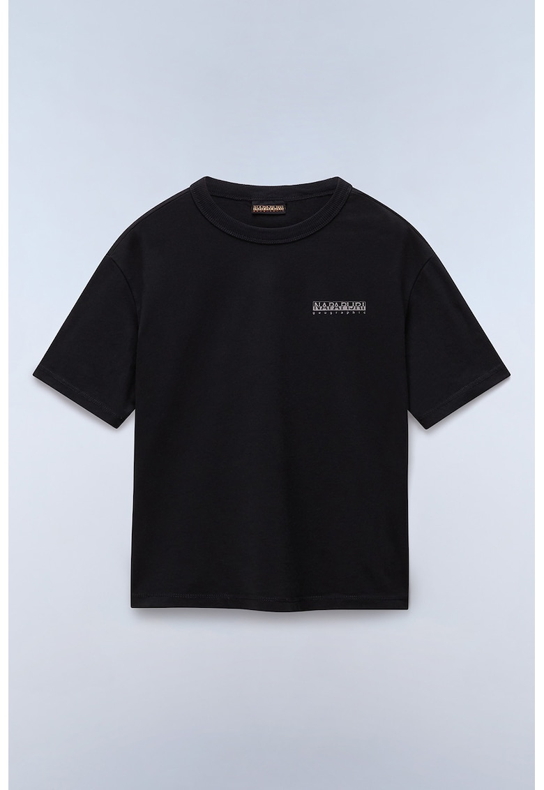 Tricou cu imprimeu pe partea din spate si decolteu la baza gatului Tricou cu imprimeu pe partea din spate si decolteu la baza gatului