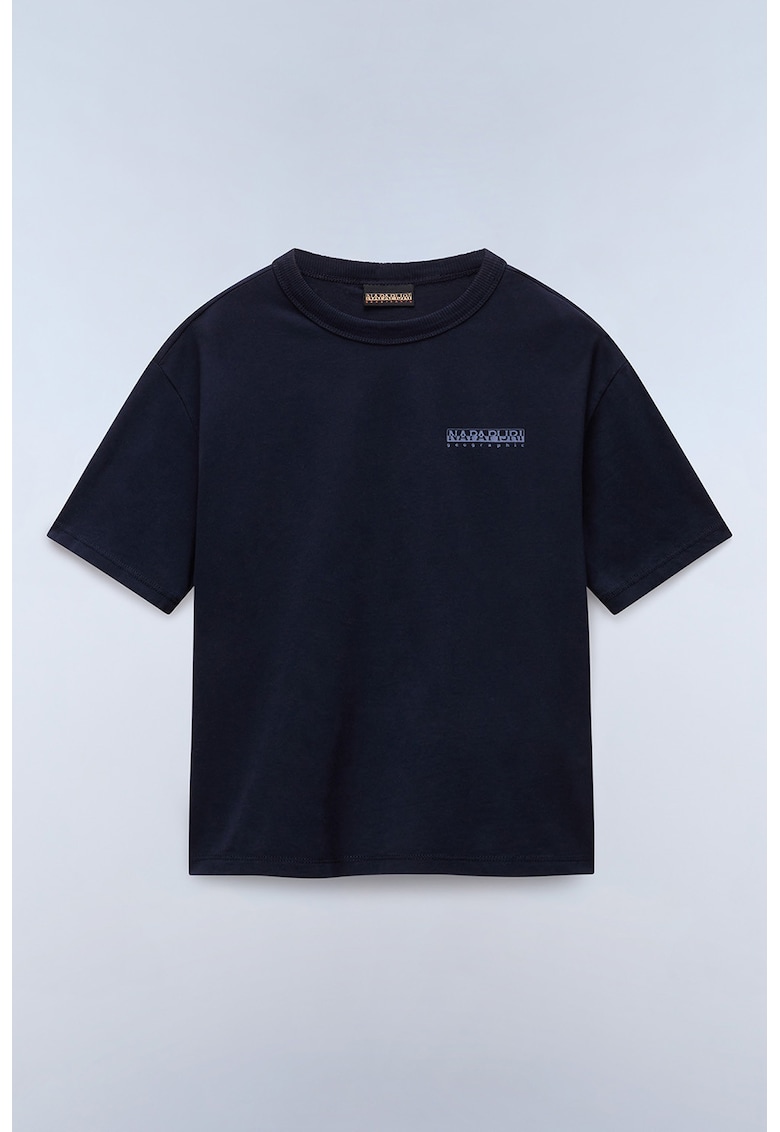 Tricou cu imprimeu pe partea din spate si decolteu la baza gatului Tricou cu imprimeu pe partea din spate si decolteu la baza gatului