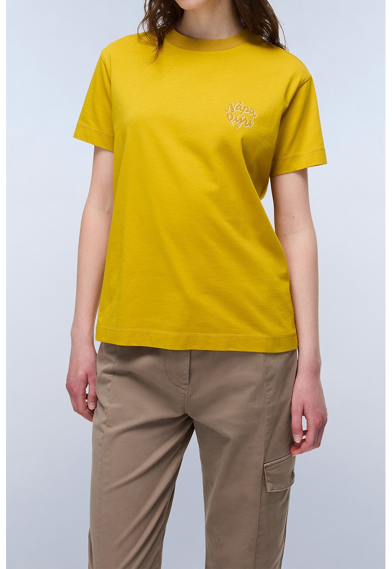 Tricou regular-fit cu logo - Galben sofran