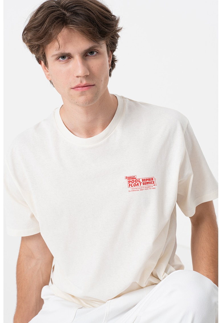 Tricou de bumbac cu imprimeu pe partea din spate