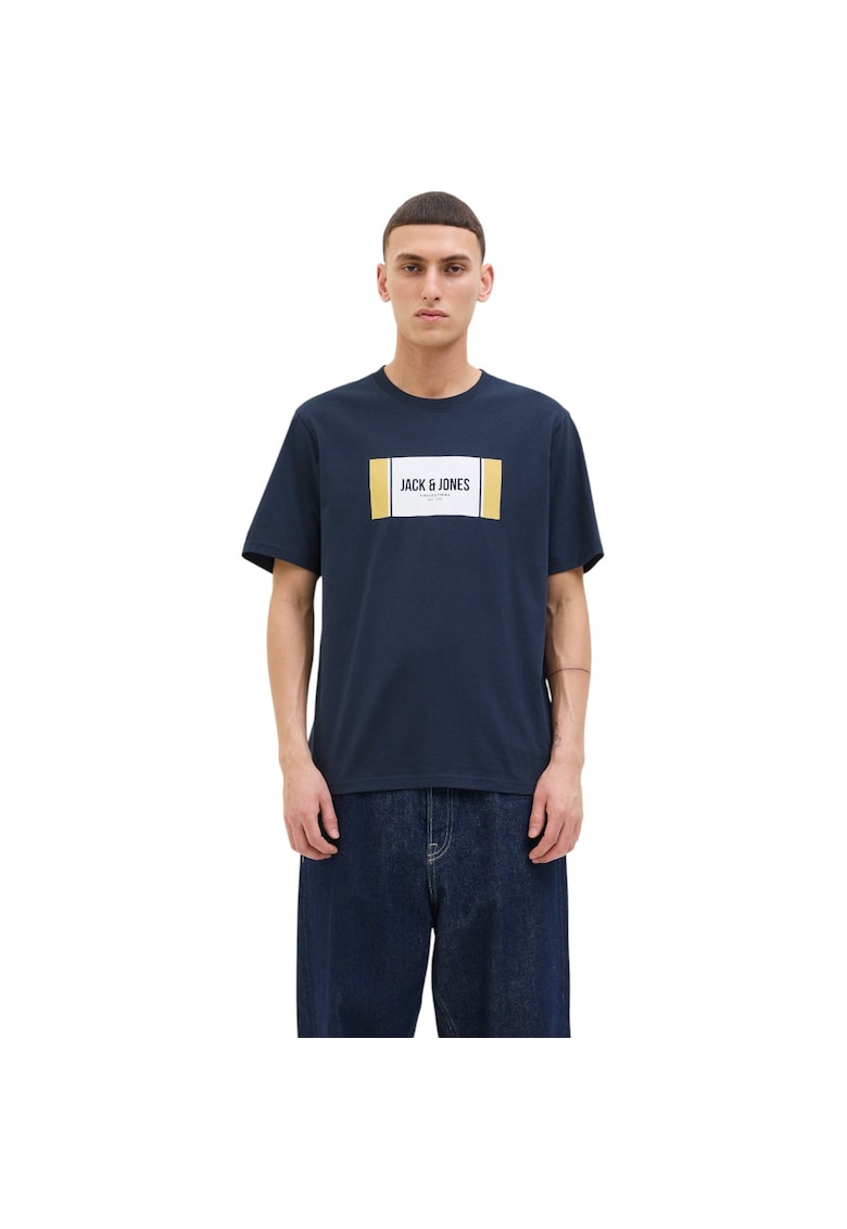 Tricou JACK &JONES Hayato BTS LN 47436 - Albastru inchis