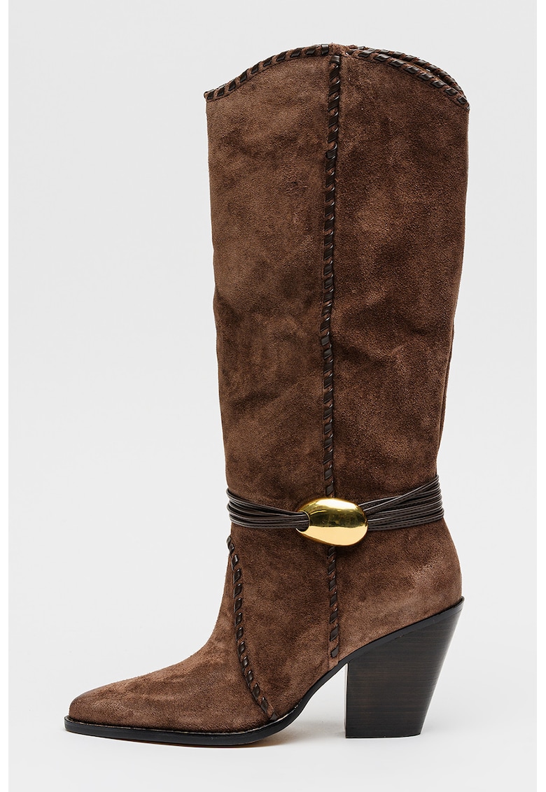 Cizme cowboy de piele intoarsa Jody