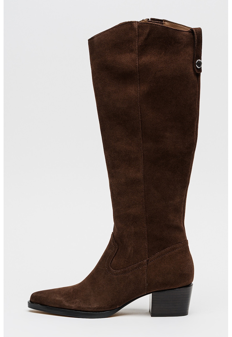 Cizme lungi de piele intoarsa Virona H20