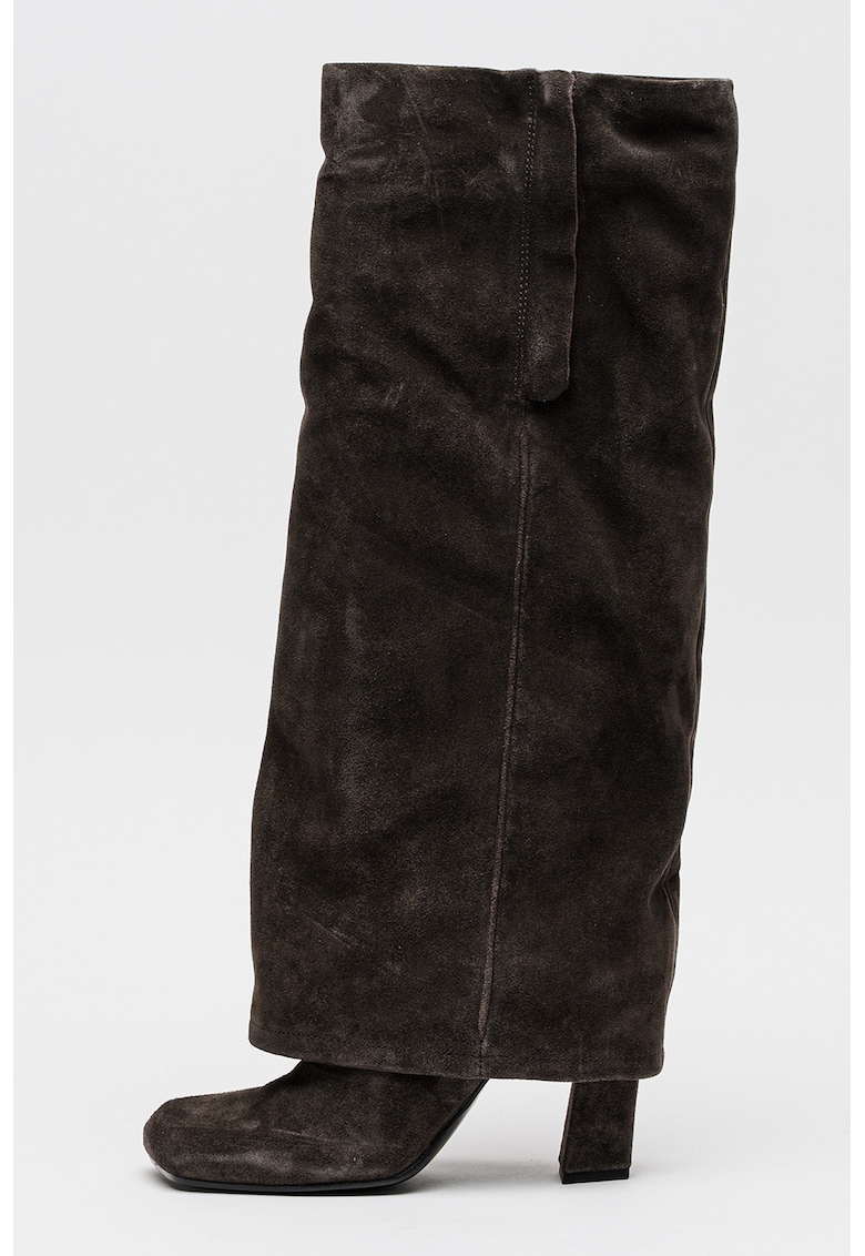 Cizme inalte pana la genunchi din piele