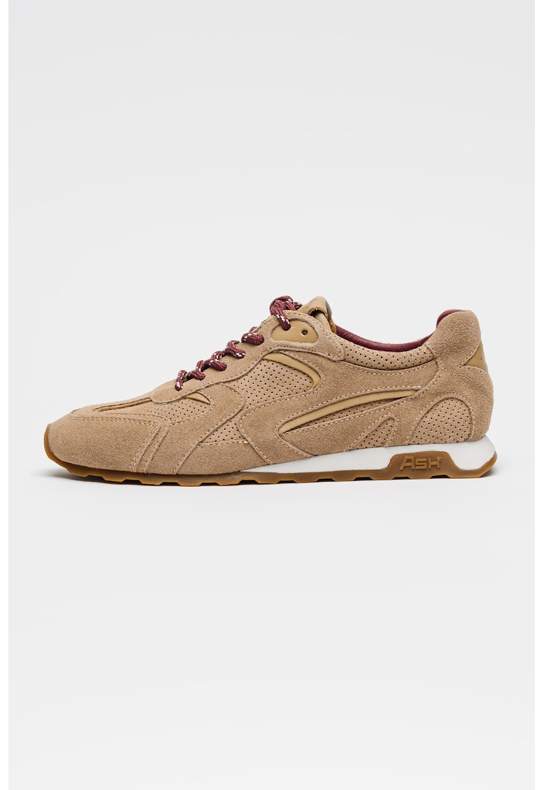 Pantofi sport low-cut din piele intoarsa Kasar - Maro camel