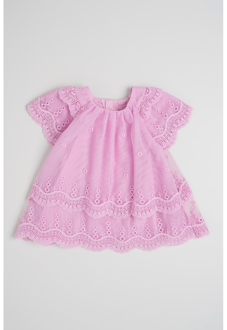 Rochie evazata cu detalii brodate