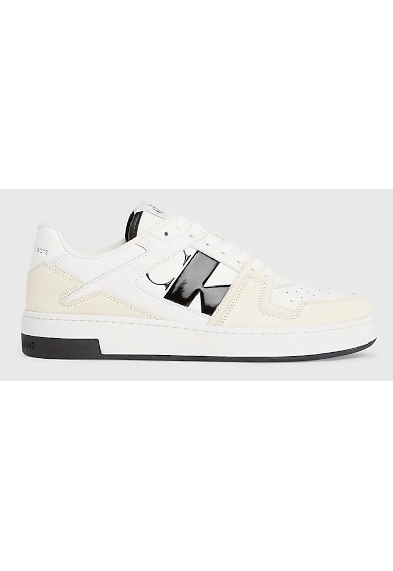 Pantofi sport pentru Barbati - basket cupsole low lth - YM0YM00933-01W - Alb - Alb