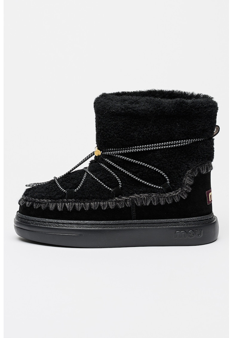 Ghete slip-on de piele intoarsa cu captuseala de lana Eskimo 18