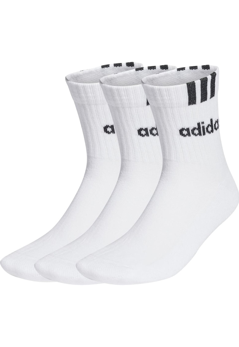 Set 3 perechi sosete  3-Stripes Linear Half-Crew Cushioned