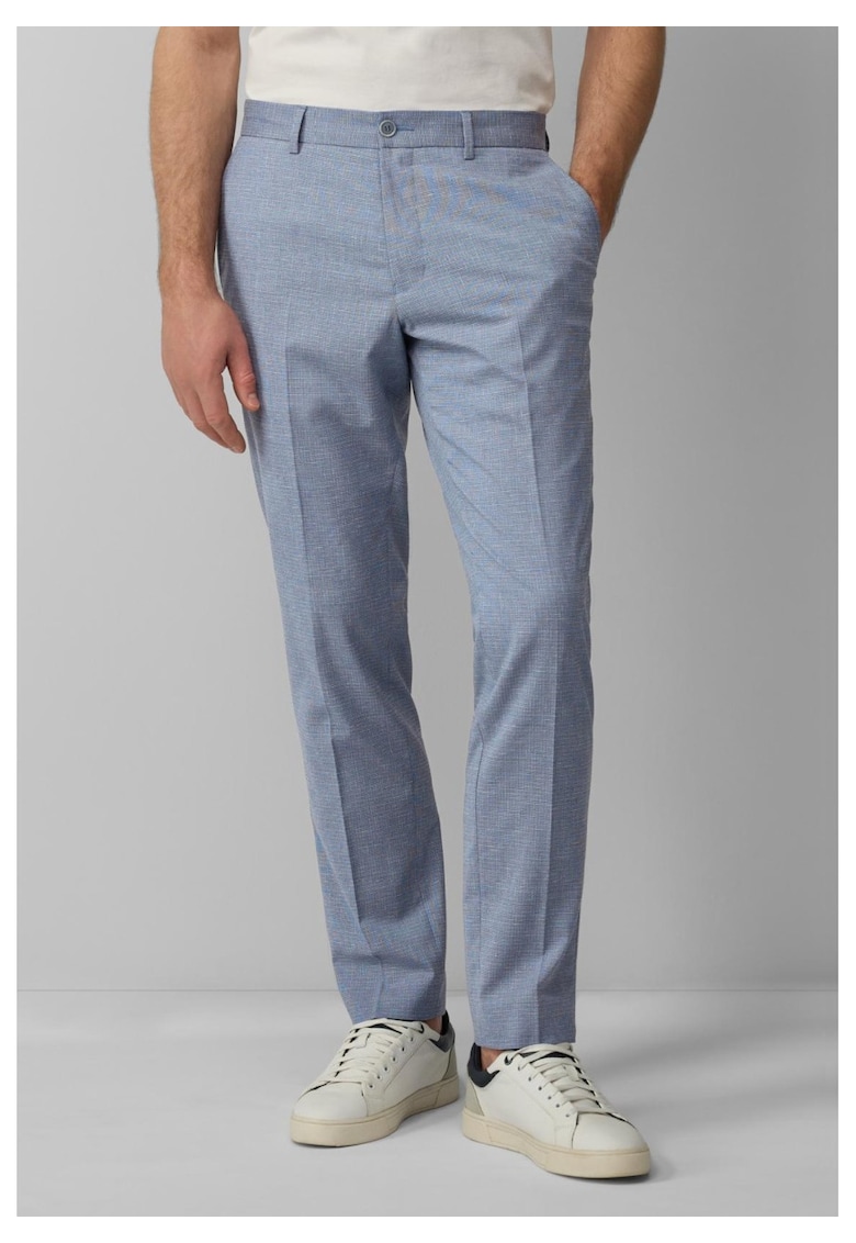 Pantaloni costum barbati cu model fin si croiala Regular Fit