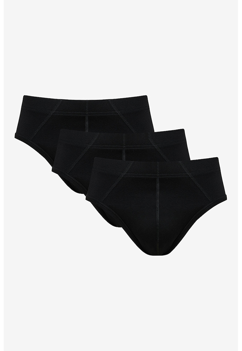 Set de chiloti cu model uni - 3 Perechi