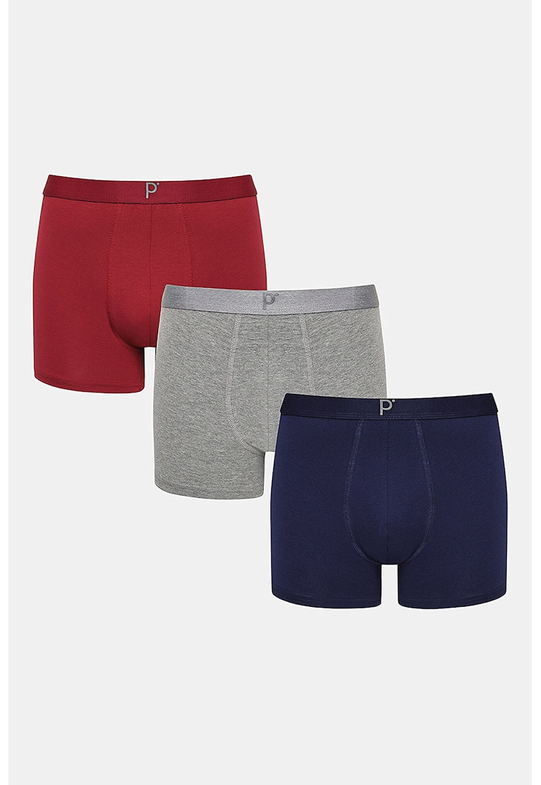 Set de boxeri cu model uni - 3 perechi